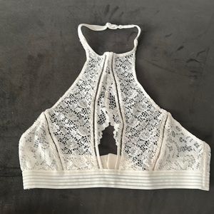 Victoria Secret ivory lace bralet S NWT